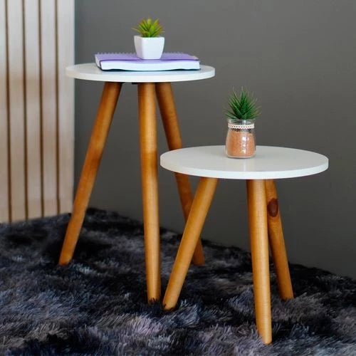 Mesas de Centro Redonda Branca - Verona Decor