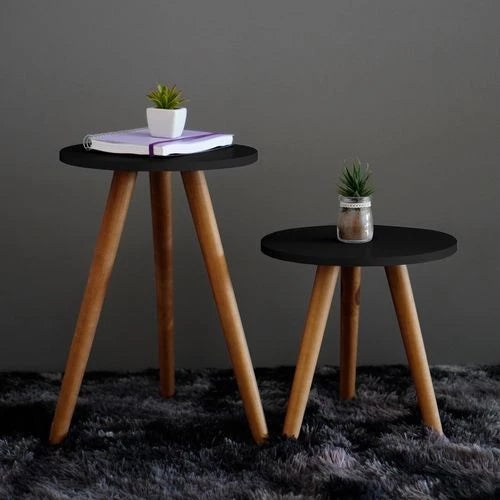 Mesas de Centro Redonda Preta - Verona Decor