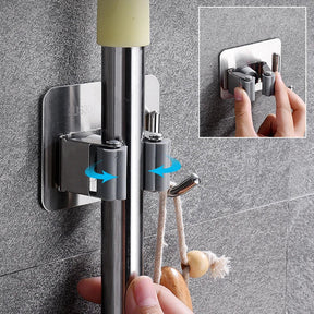 Kit 4 Suporte Metal Gancho Para Pendurar Vassoura Rodo Utensilios - VERONA DECOR