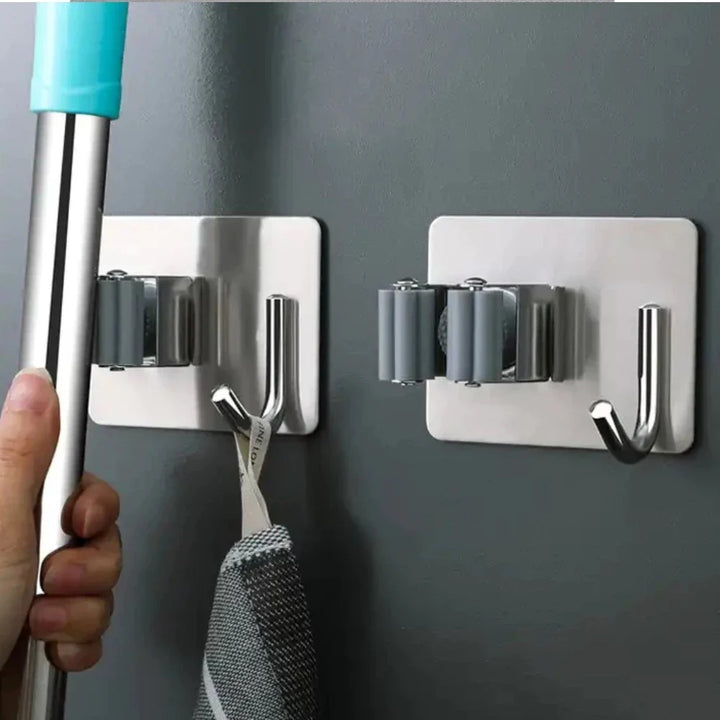 Kit 4 Suporte Metal Gancho Para Pendurar Vassoura Rodo Utensilios - VERONA DECOR