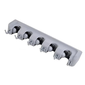 Suporte Organizador Multiuso 5 Lugares 6 Ganchos Porta Vassoura e Rodo - Verona Decor - VERONA DECOR