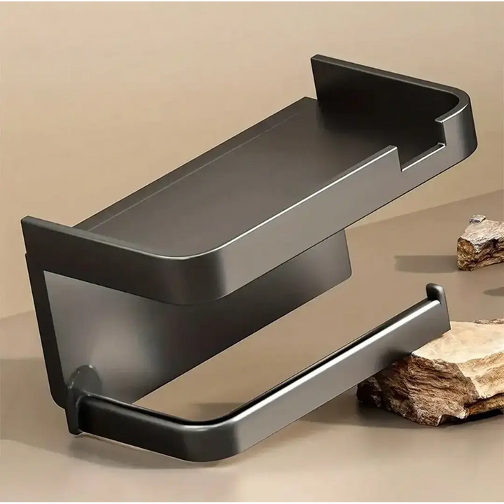 Suporte Banheiro Porta Papel Higiênico Preto - Verona Decor - VERONA DECOR
