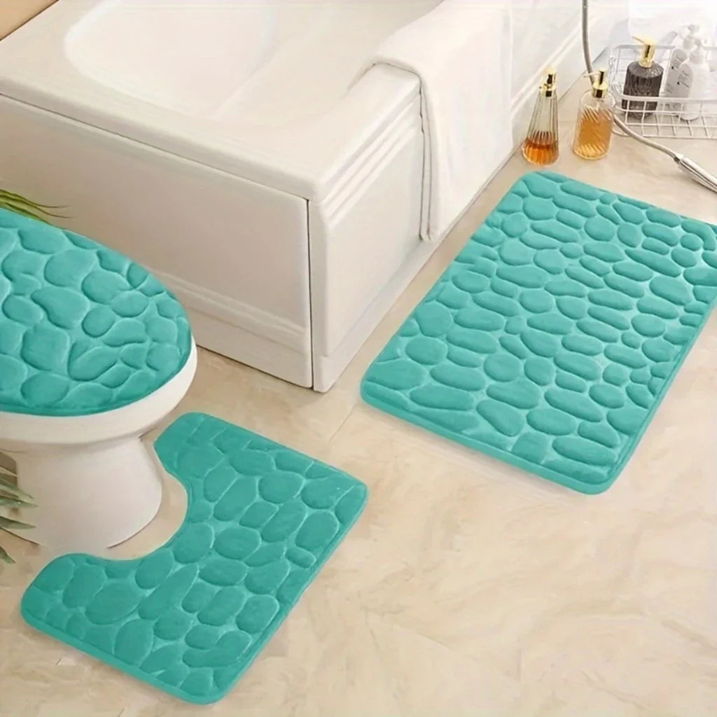 Jogo de Tapetes Banheiro Com 3 Peças | Conforto e Elegância - Verona Decor - VERONA DECOR