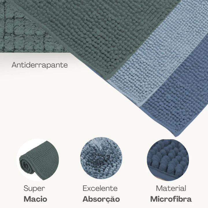 Tapete Para Banheiro de Microfibra Antiderrapante - Verona Decor - VERONA DECOR