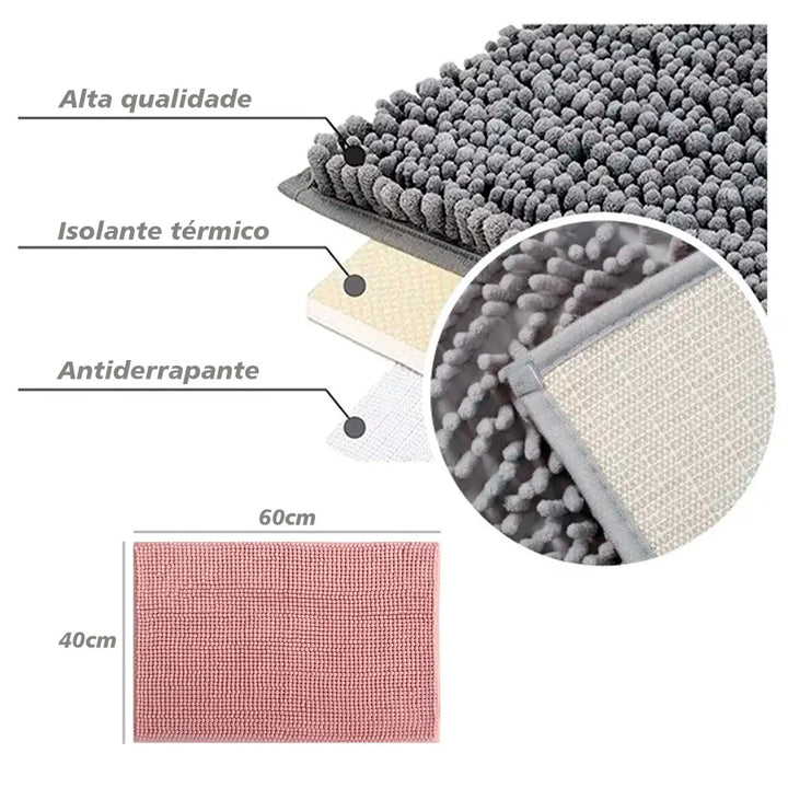 Tapete Para Banheiro de Microfibra Antiderrapante - Verona Decor - VERONA DECOR