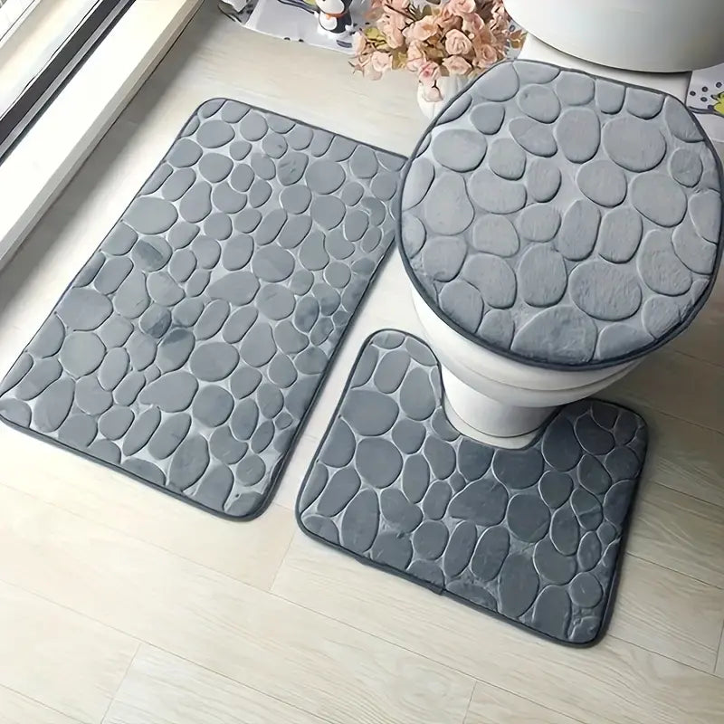 Jogo de Tapetes Banheiro Com 3 Peças | Conforto e Elegância - Verona Decor - VERONA DECOR