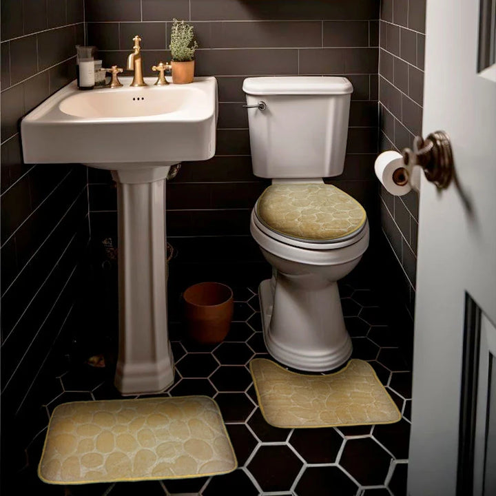 Jogo de Tapetes Banheiro Com 3 Peças | Conforto e Elegância - Verona Decor - VERONA DECOR