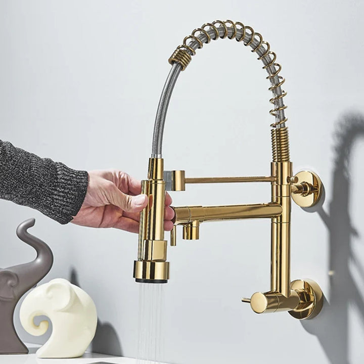 Torneira Cozinha Gourmet Monocomando De Parede Móvel Misturador Cozinha Água Fria - VERONA DECOR