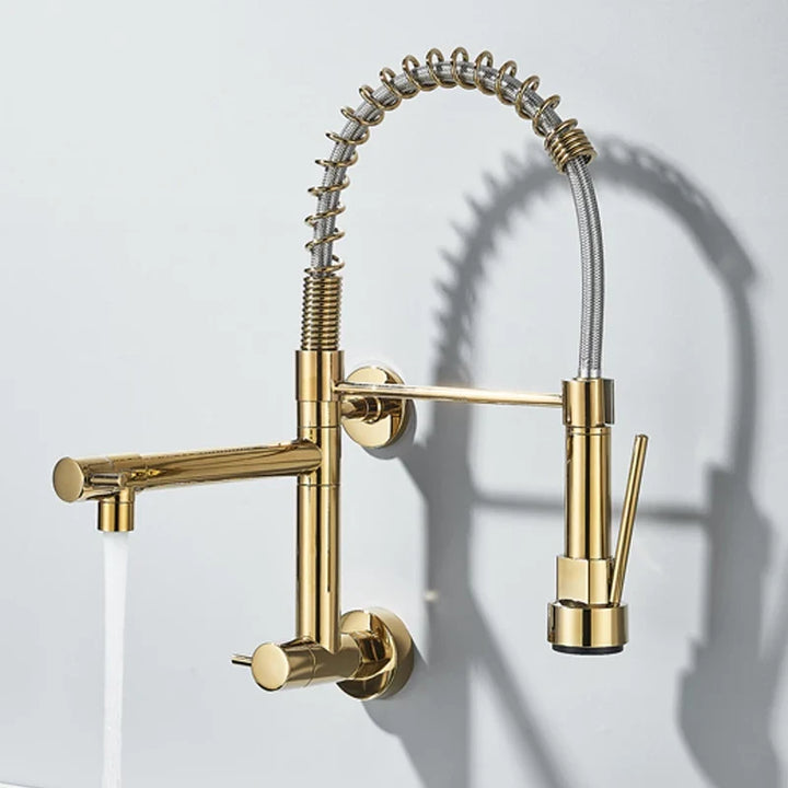 Torneira Cozinha Gourmet Monocomando De Parede Móvel Misturador Cozinha Água Fria - VERONA DECOR