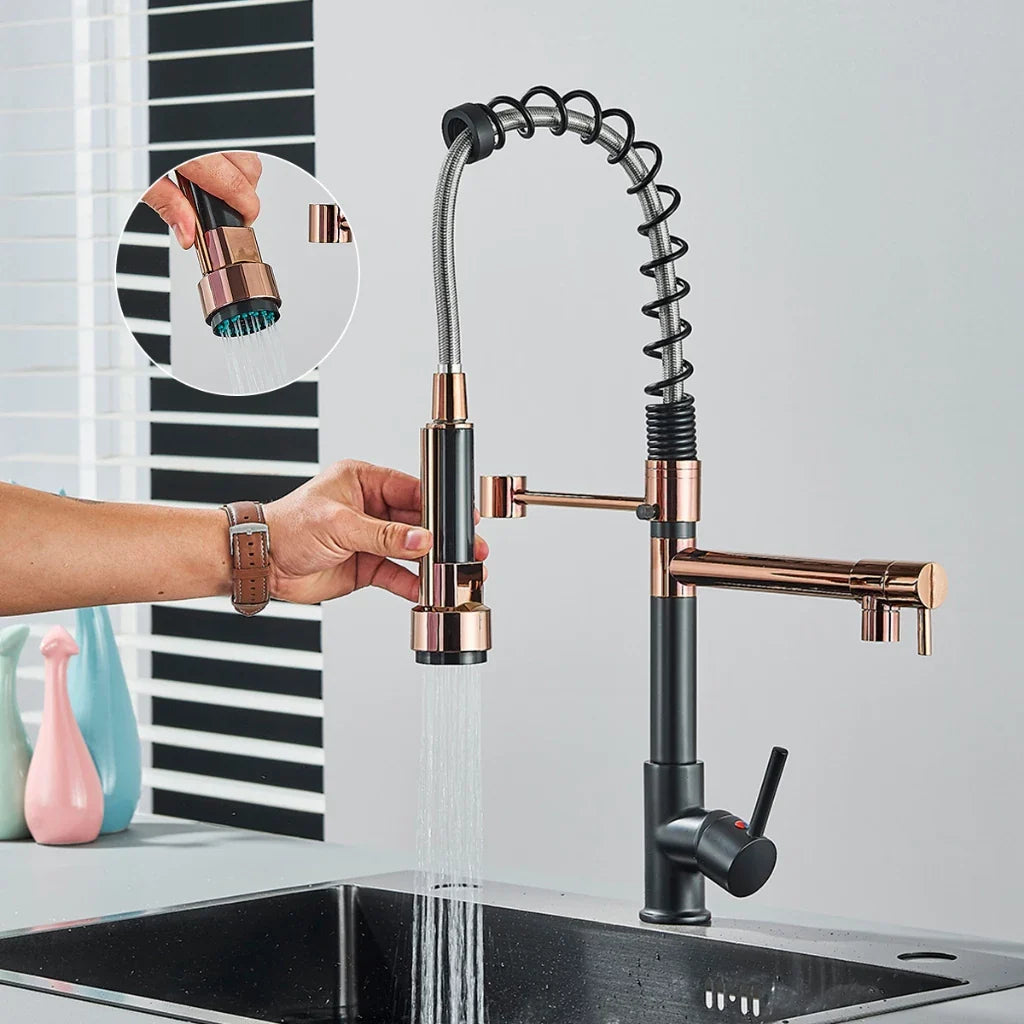 Torneira Cozinha Gourmet Monocomando Com Spray Extensor - VERONA DECOR