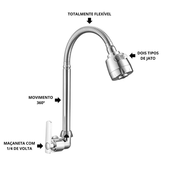 Torneira Cozinha Gourmet Bancada - Verona Decor - VERONA DECOR