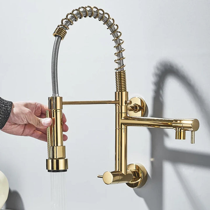 Torneira Cozinha Gourmet Monocomando De Parede Móvel Misturador Cozinha Água Fria - VERONA DECOR