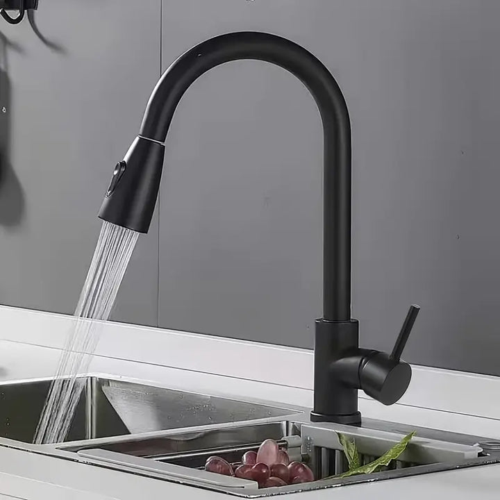 Torneira Gourmet Pia Cozinha Com Extensor Flexível Misturador Monocomando Spray Arejador Articulado Inox - VERONA DECOR