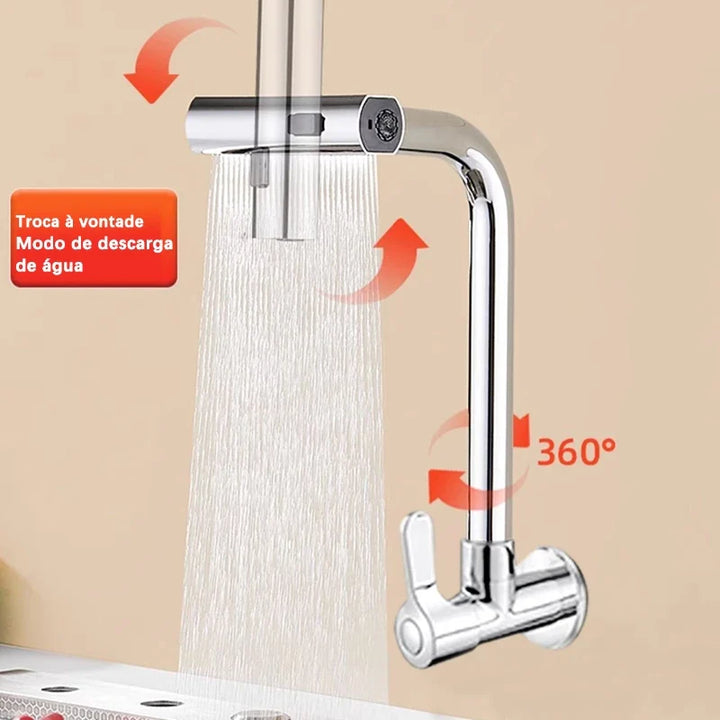 Torneira De Cozinha Cascata 360° Com 3 Funções - VERONA DECOR