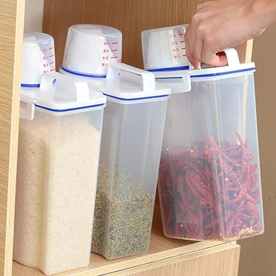 Kit 2 Pote Hermético com Copo Medidor Bico Dosador 2.5L - Verona Decor - VERONA DECOR