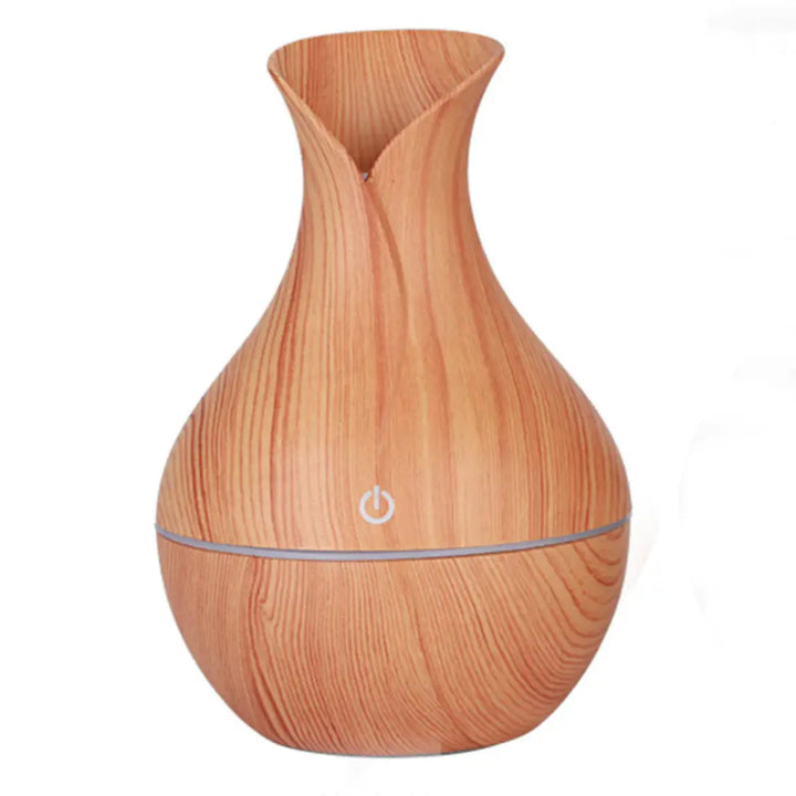 Umidificador Ultrassônico WoodVase – Aromatizador USB com LED Colorido - Verona Decor - VERONA DECOR